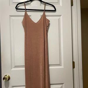 Zara blush pink midi dress spaghetti strap